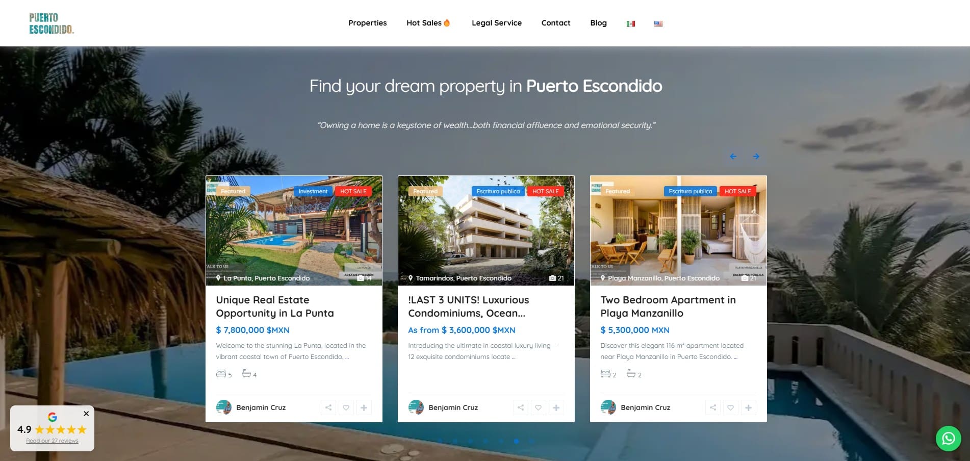 real estate puerto escondido